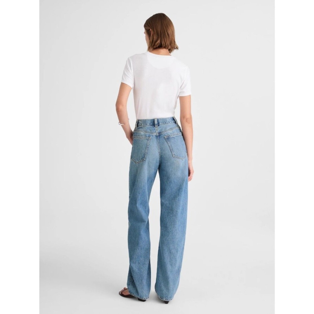 Madewell The Balloon Jean Medium Wash Dobins Distressed Size 29 - Picture 3 of 13